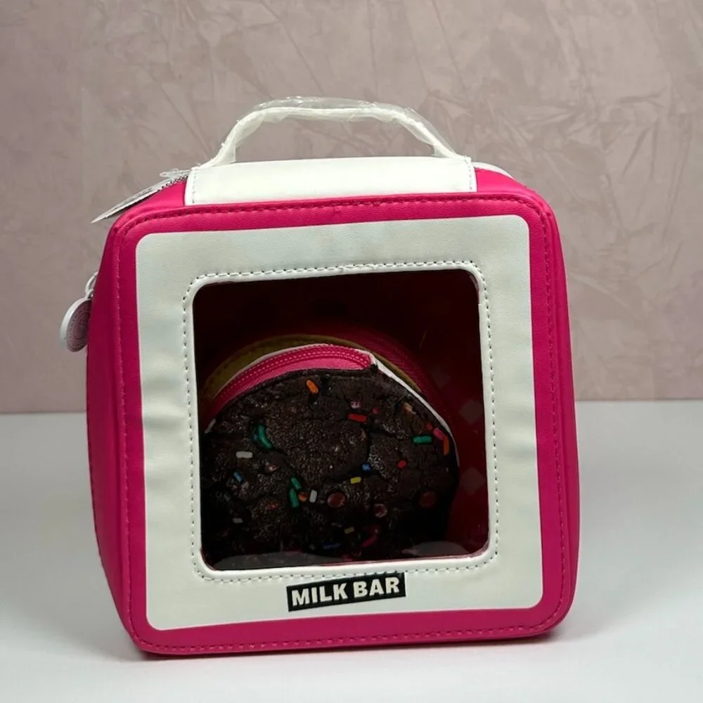 Bath & Body Works Milk Bar Cosmetic Bag w/2 coin wallets